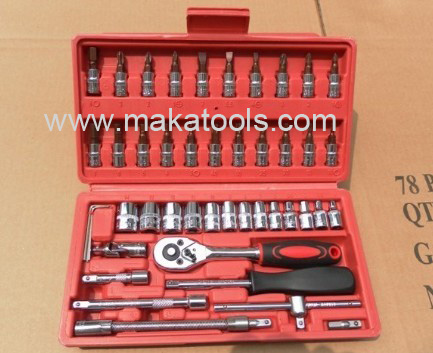 46pc Bid and Socket Set Auto Mechanic Tools (MK0502)