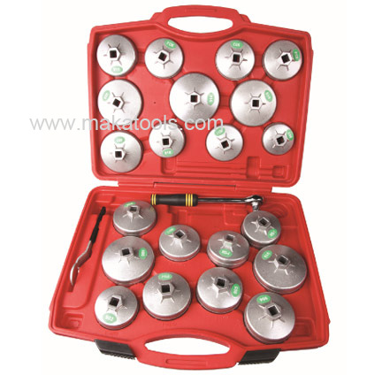 23pcs Aluminum cup type Oil Filter Wrench Set