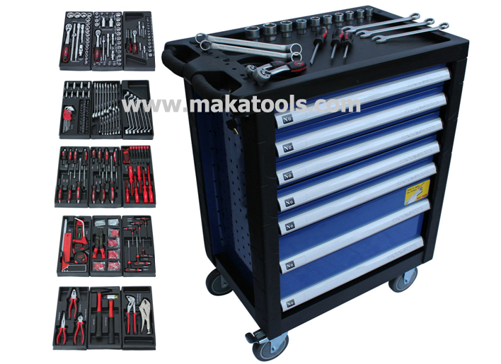 7 Drawers Roller Cabinet with 338 Tools (MK1617)