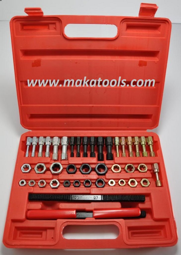 42pc ReThread Tool Kit UNC UNF and Metric Sizes Taps Dies and Files