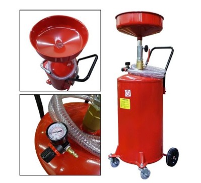 20 Gallon Oil Drainer Air Operated Oil Waste Drainage Lift Tank